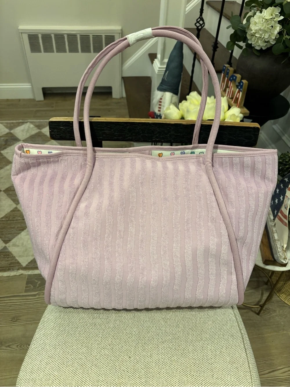 Roller Rabbit Light lavender Beach Tote Bag - Women's Shoulder Bag - NWT